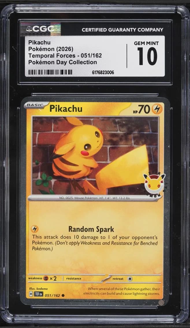 Collection Pikachu, Temporal Forces, CGC 10