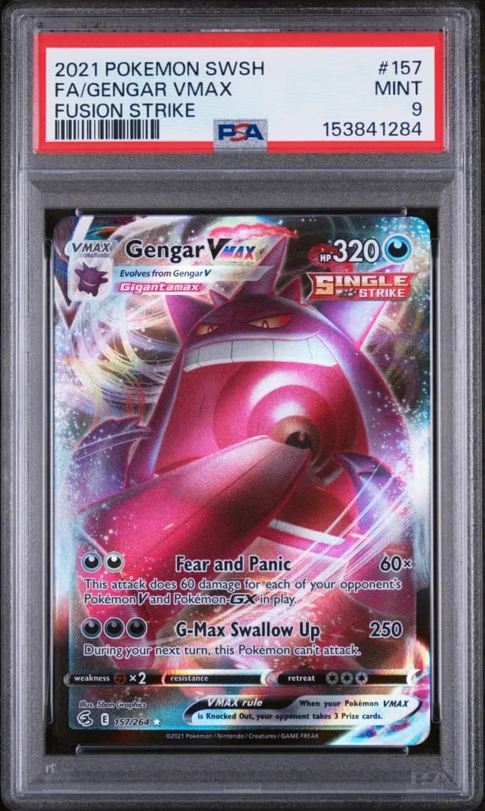 Gengar VMAX, Sword & Shield Fusion Strike, PSA 9
