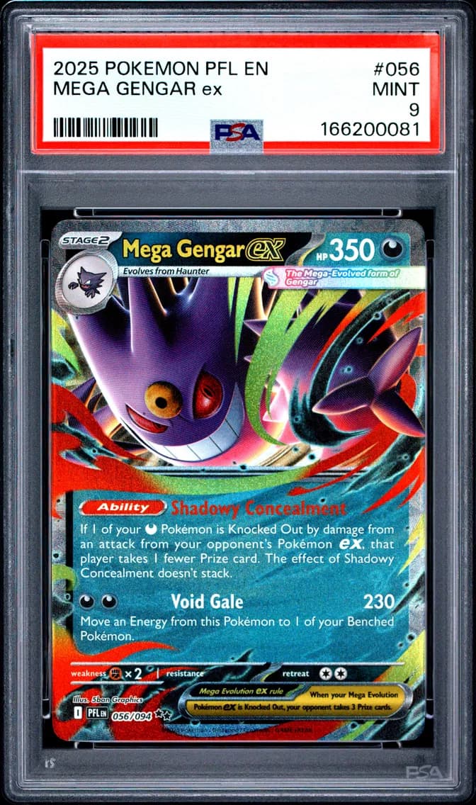 Mega Gengar EX, Phantasmal Flames, PSA 9