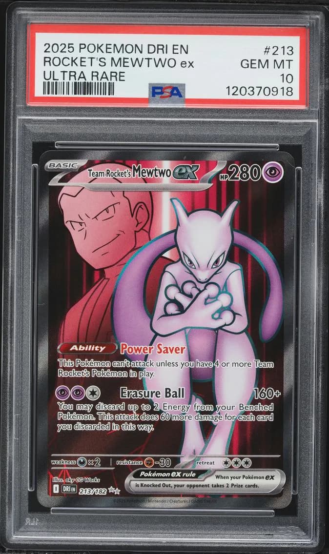 Team Rocket's Mewtwo EX, Destined Rivals, PSA 10