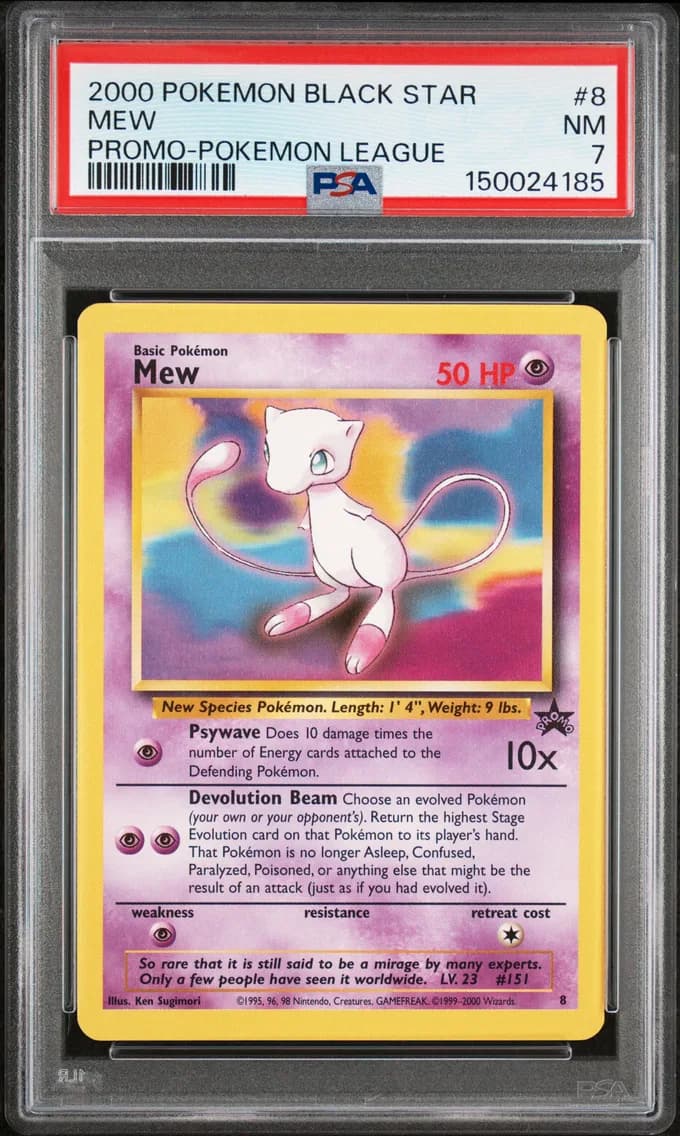 Mew, Promo Black Star, PSA 7