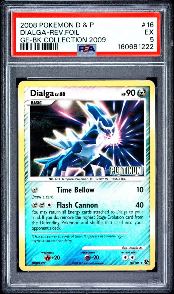 Dialga-Rev.Foil, Diamond & Pearl Great Encounters, PSA 5