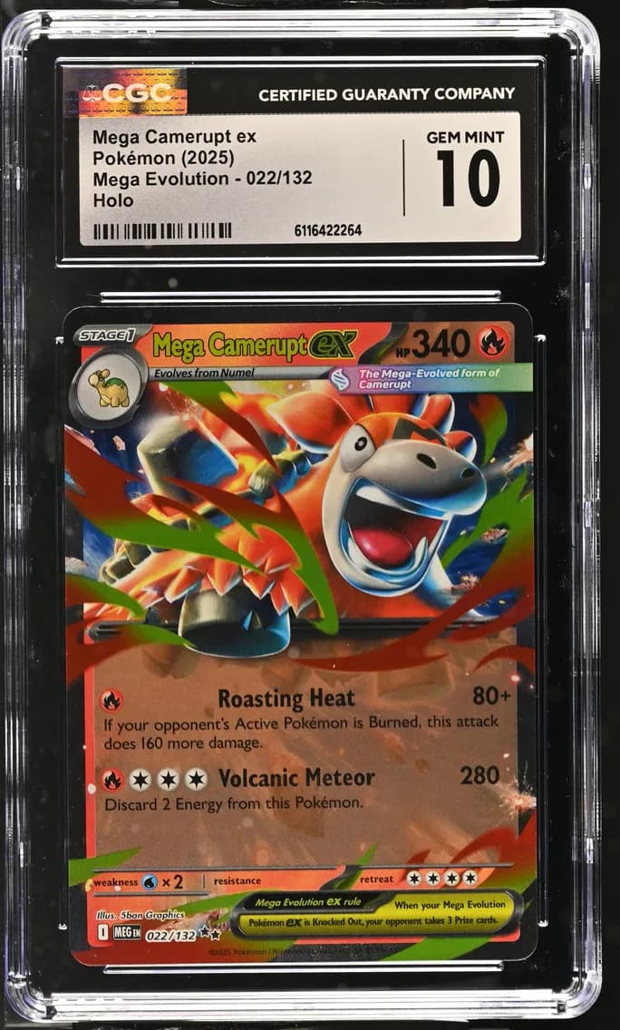 Mega Camerupt ex, Mega Evolution, CGC 10