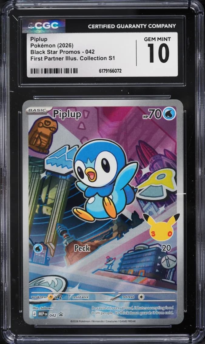 Piplup, Black Star Promos - Mega Evolution MEP EN, CGC 10