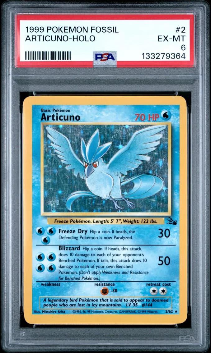 Articuno-Holo, Fossil, PSA 6