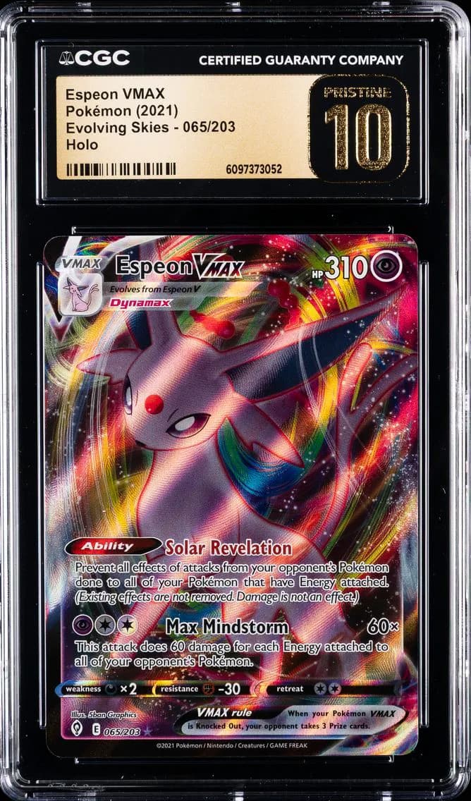 Espeon VMAX, Evolving Skies, CGC 10