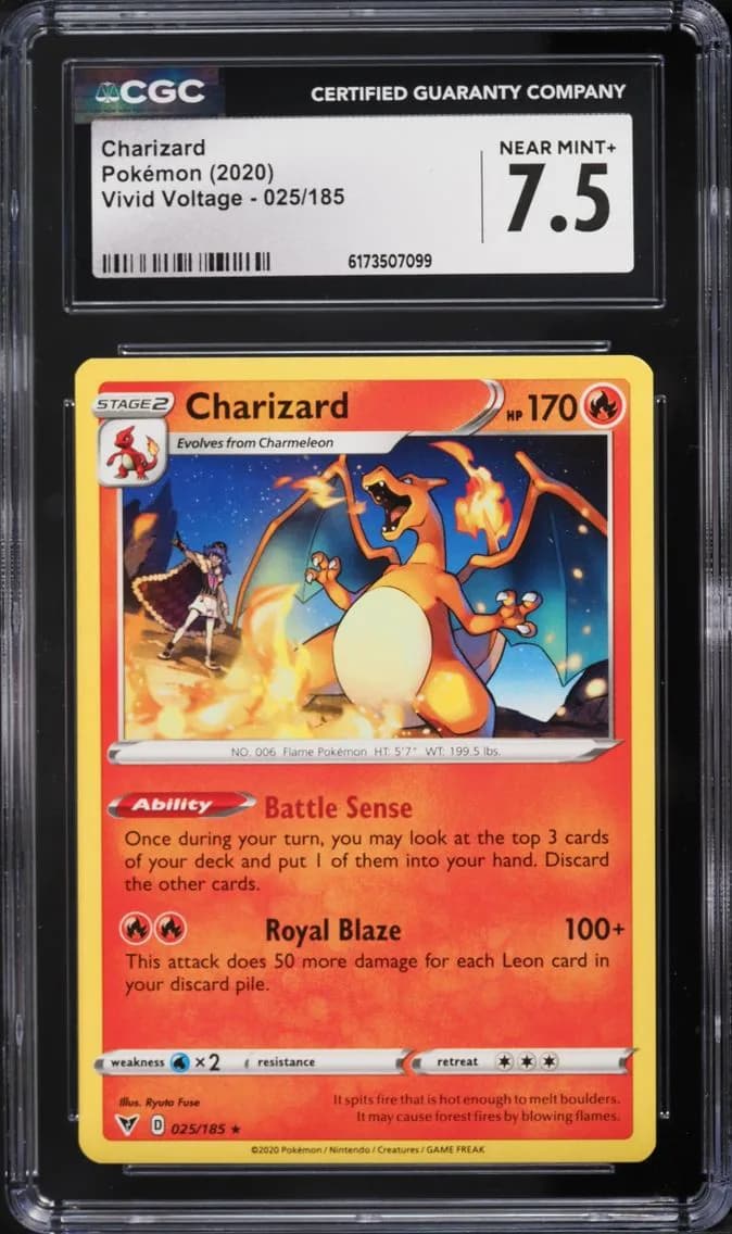 Voltage Charizard, Vivid Voltage, CGC 7.5