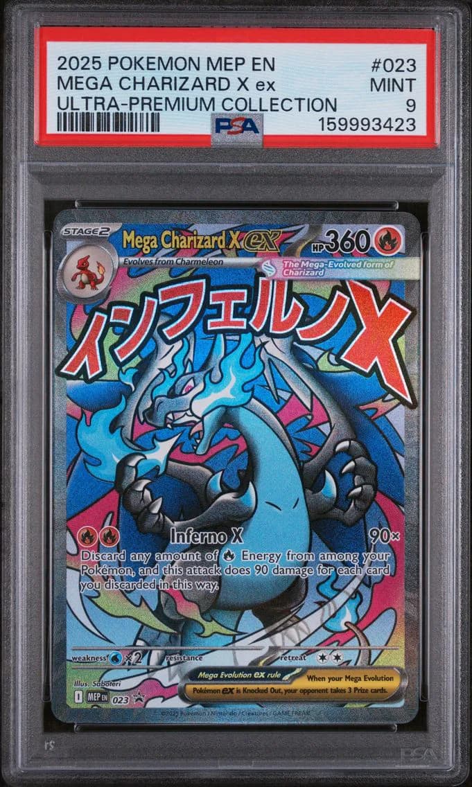 Mega Charizard X EX, Me Black Star Promo, PSA 9
