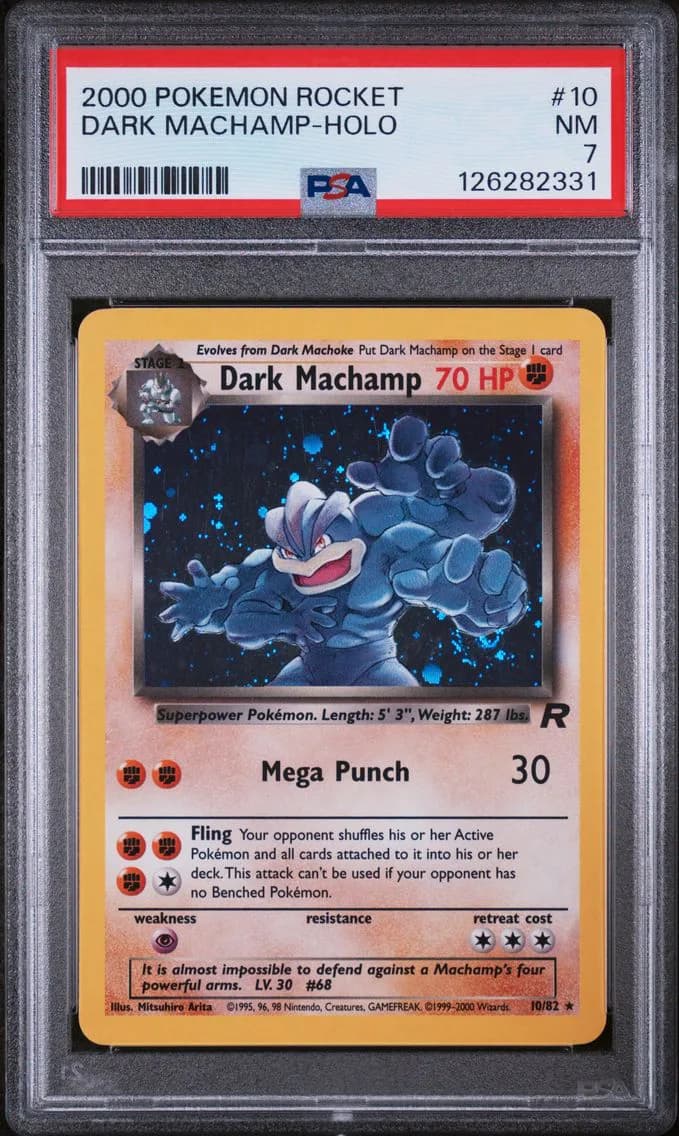 Dark Machamp-Holo, Rocket, PSA 7