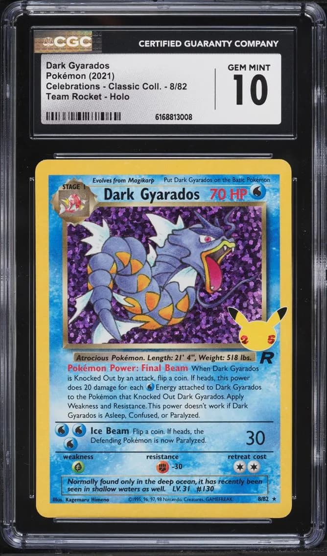 Dark Gyarados, Celebrations - Classic Collection, CGC 10