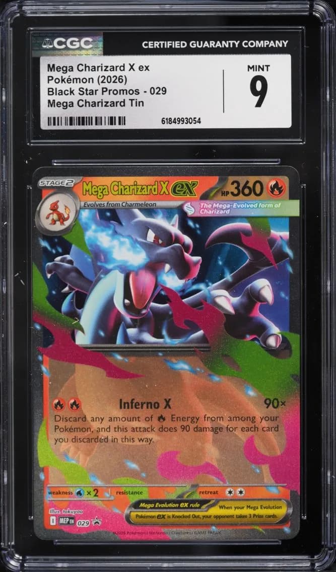 Mega Charizard X ex, Black Star Promos - Mega Evolution MEP EN, CGC 9