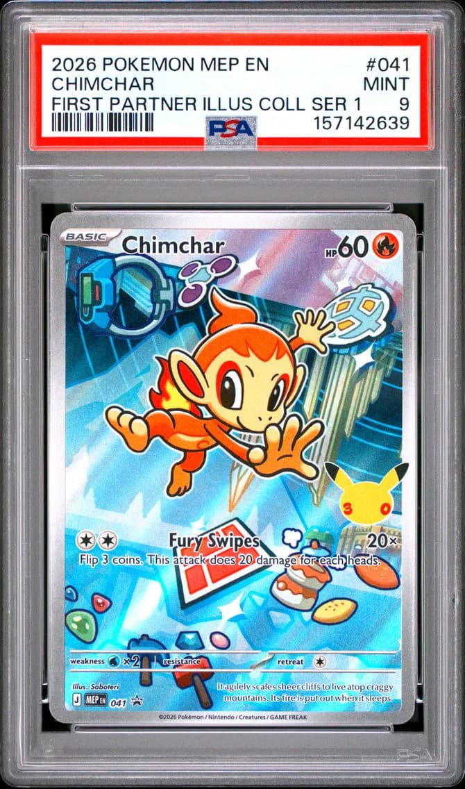 Chimchar, Me Black Star Promo, PSA 9