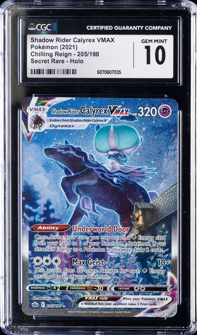 Shadow Rider Calyrex VMAX, Chilling Reign, CGC 10