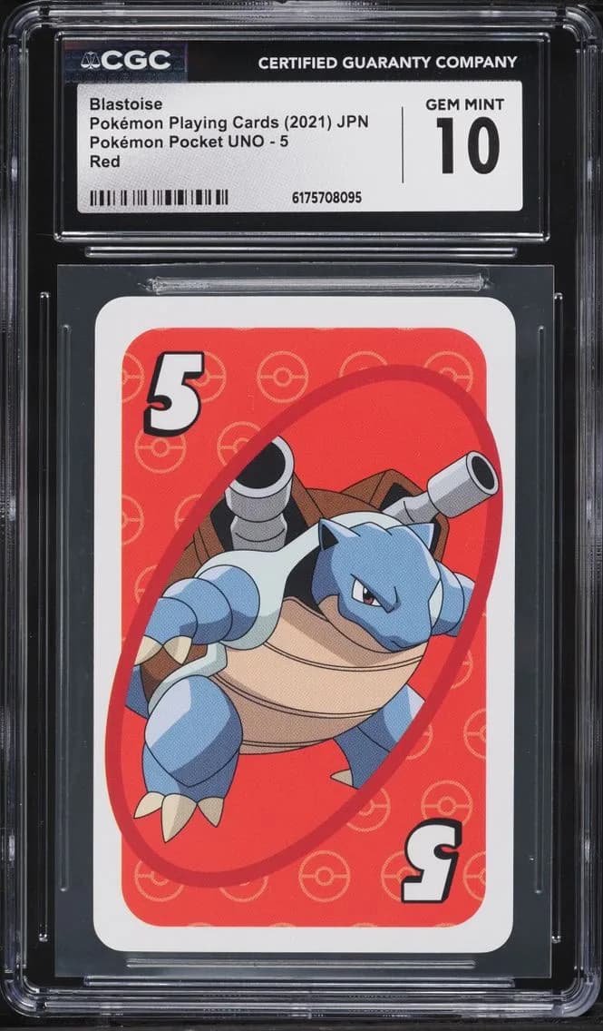 Red Blastoise, Pokémon Pocket UNO (2021 Pocket Monsters Back) - Japanese, CGC 10