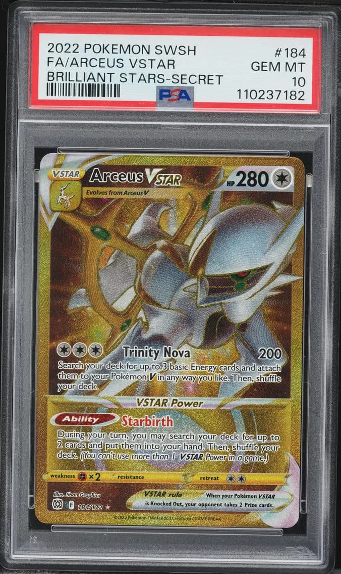 Arceus VSTAR, Sword & Shield Brilliant Stars, PSA 10