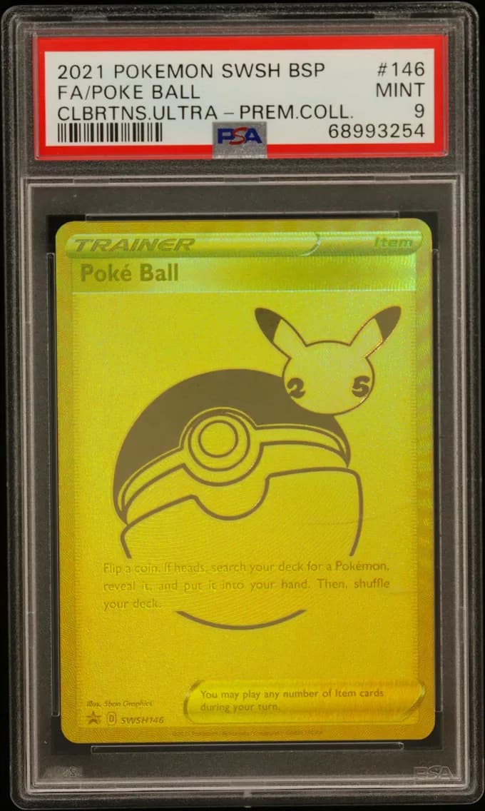 Poke Ball, Swsh Black Star Promo, PSA 9