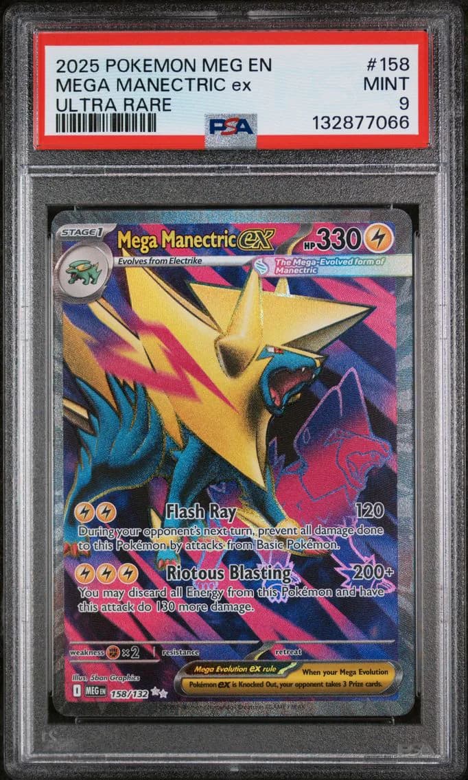 Mega Manectric EX, Mega Evolution, PSA 9