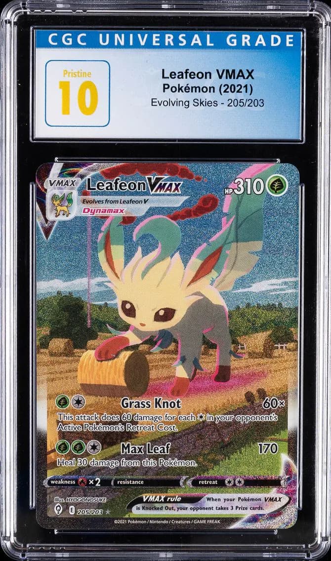 Leafeon VMAX, Evolving Skies, CGC 10