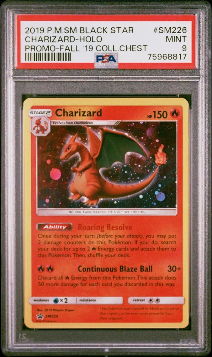 Charizard-Holo, SM Black Star Promo, PSA 9
