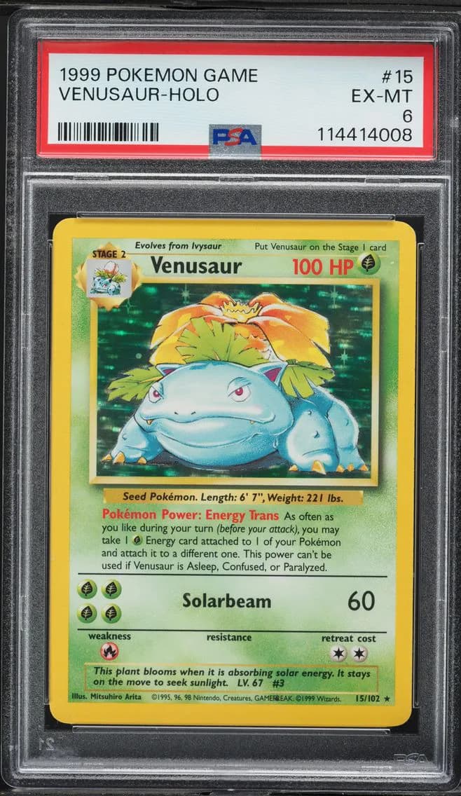 Venusaur-Holo, Game, PSA 6