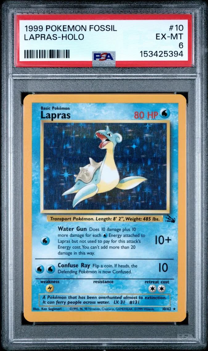 Lapras-Holo, Fossil, PSA 6