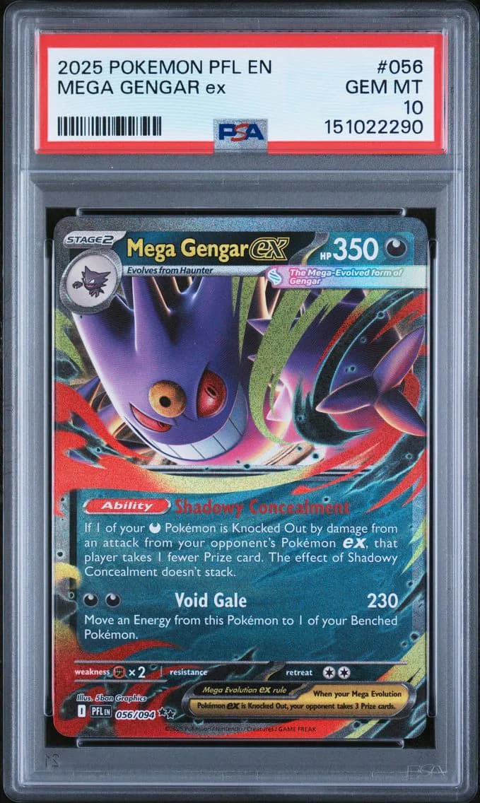 Mega Gengar EX, Phantasmal Flames, PSA 10