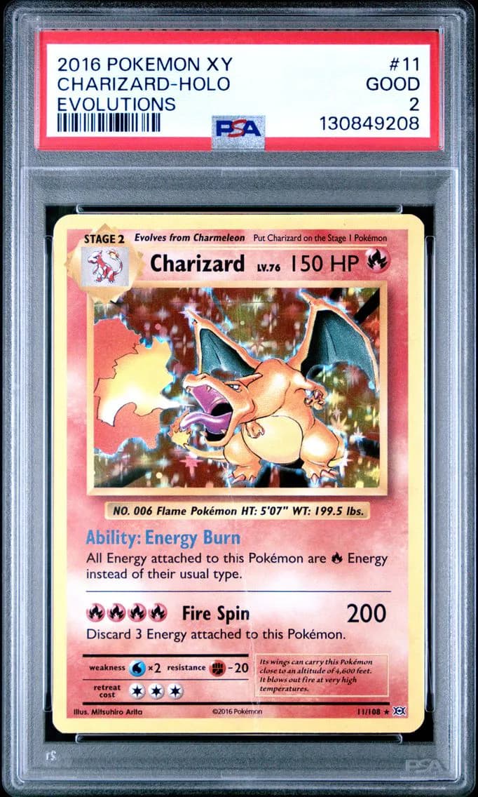 Charizard-Holo, XY Evolutions, PSA 2