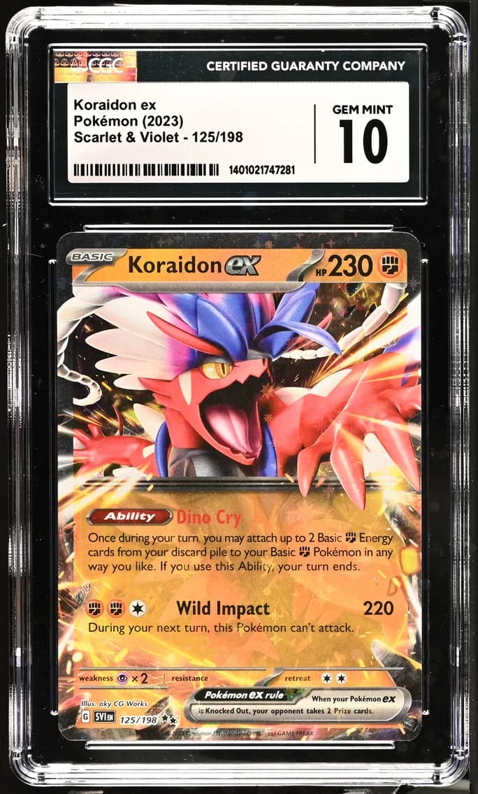 Koraidon ex, Scarlet & Violet - SV1EN, CGC 10