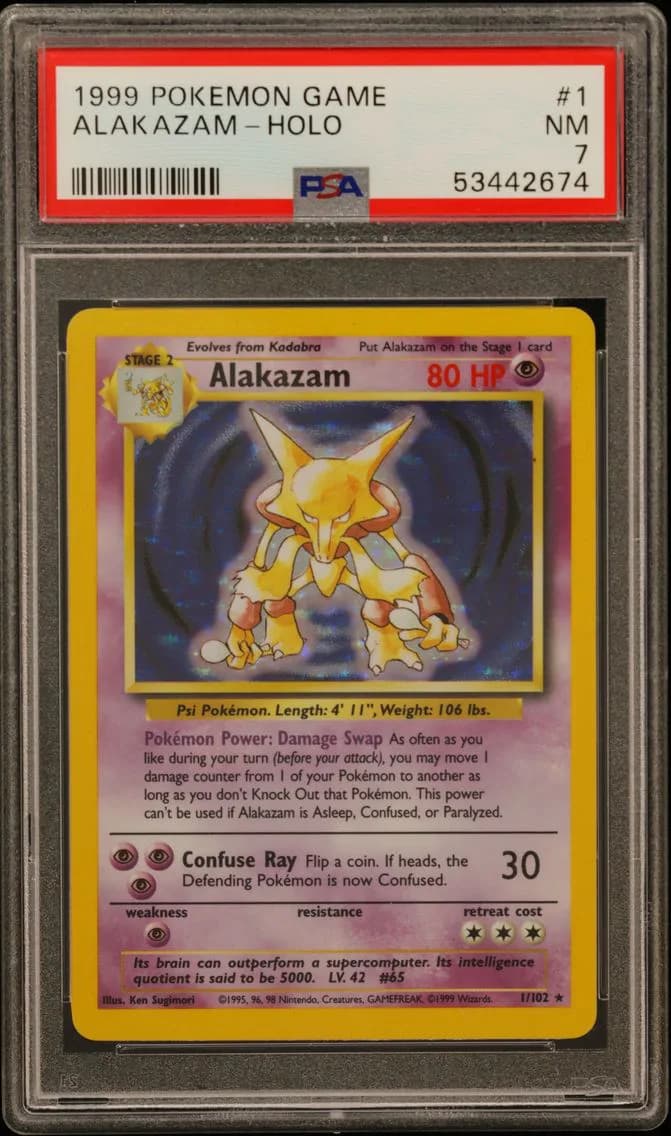 Alakazam-Holo, Game, PSA 7