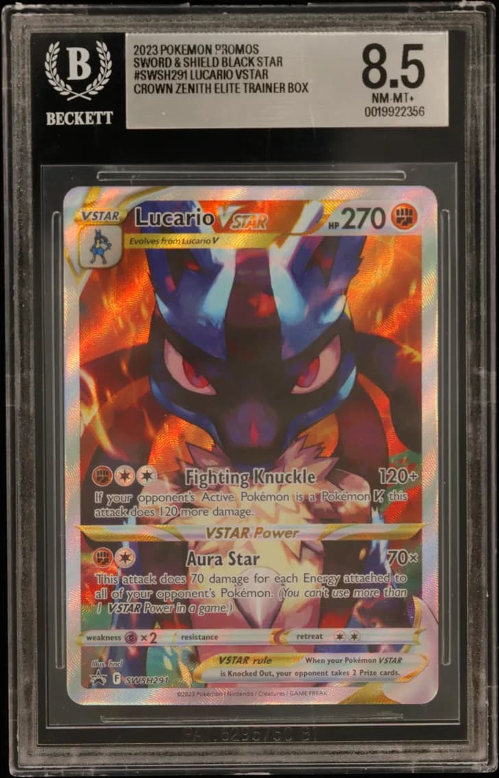 Lucario VSTAR/(Crown Zenith Elite Trainer Box), TCG Sword & Shield Black Star Promos, BGS 