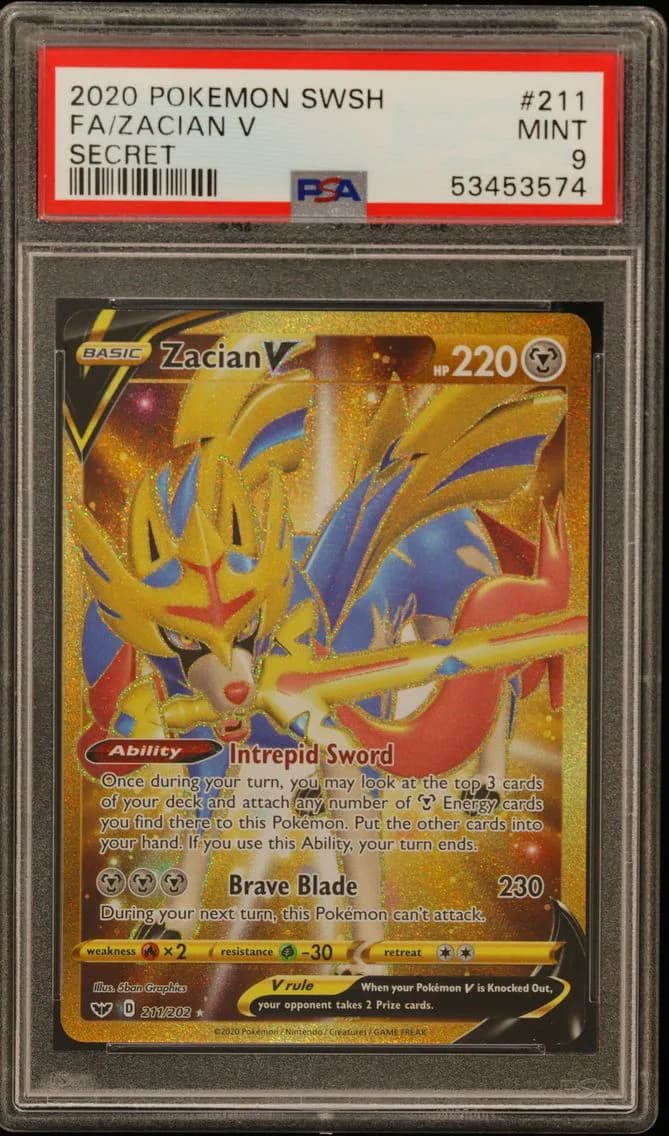 Zacian V, Sword & Shield, PSA 9