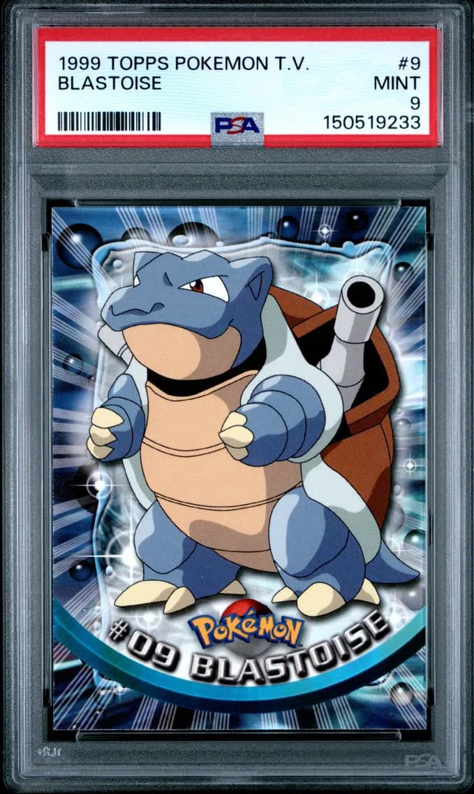 Blastoise, Topps Pokemon TV, PSA 9