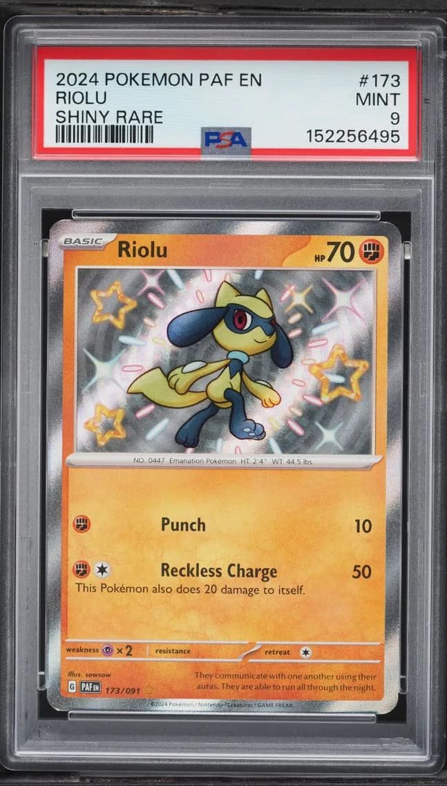 Riolu, Paldean Fates, PSA 9