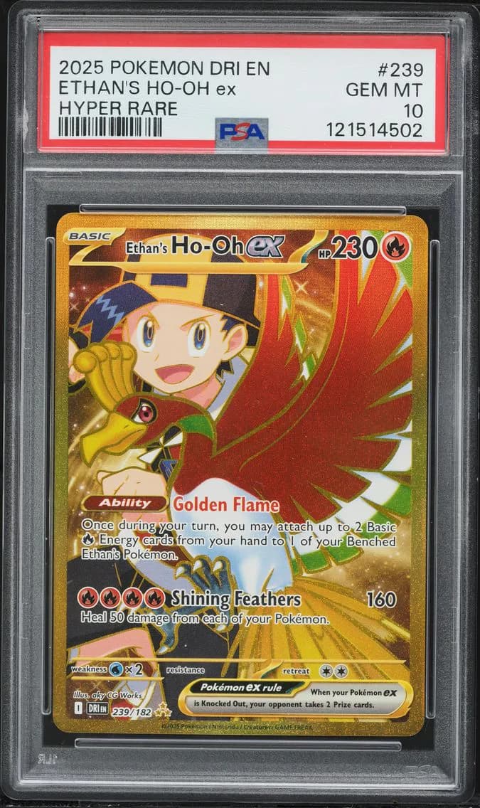 Ethan's HO-Oh EX, Destined Rivals, PSA 10
