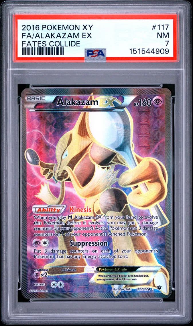 Alakazam EX, XY Fates Collide, PSA 7