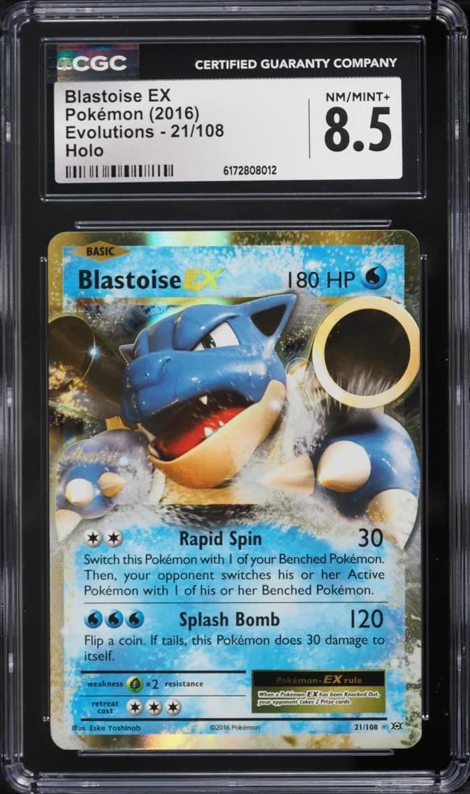 Blastoise EX, Evolutions, CGC 8.5