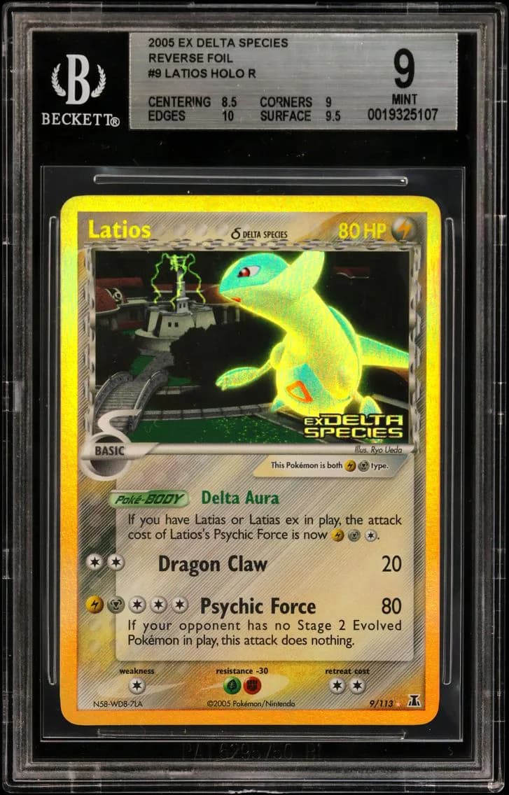 Latios HOLO R, EX Delta Species Reverse Foil, BGS 