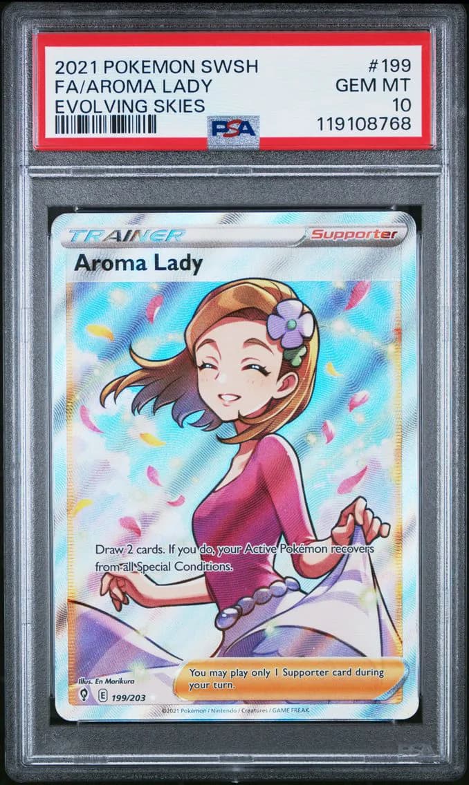 Aroma Lady, Sword & Shield Evolving Skies, PSA 10