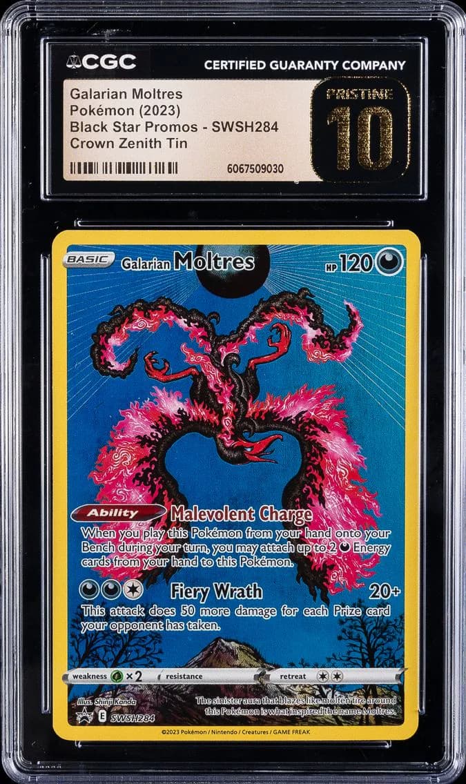 Galarian Moltres, Black Star Promos - Sword & Shield, CGC 10