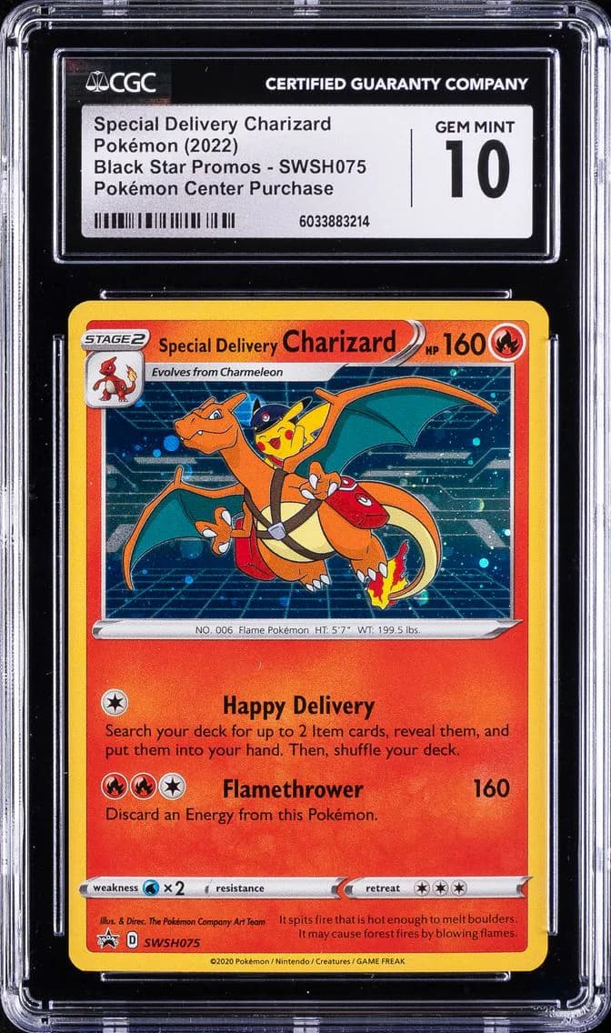 Special Delivery Charizard-Holo, Black Star Promos - Sword & Shield, CGC 10