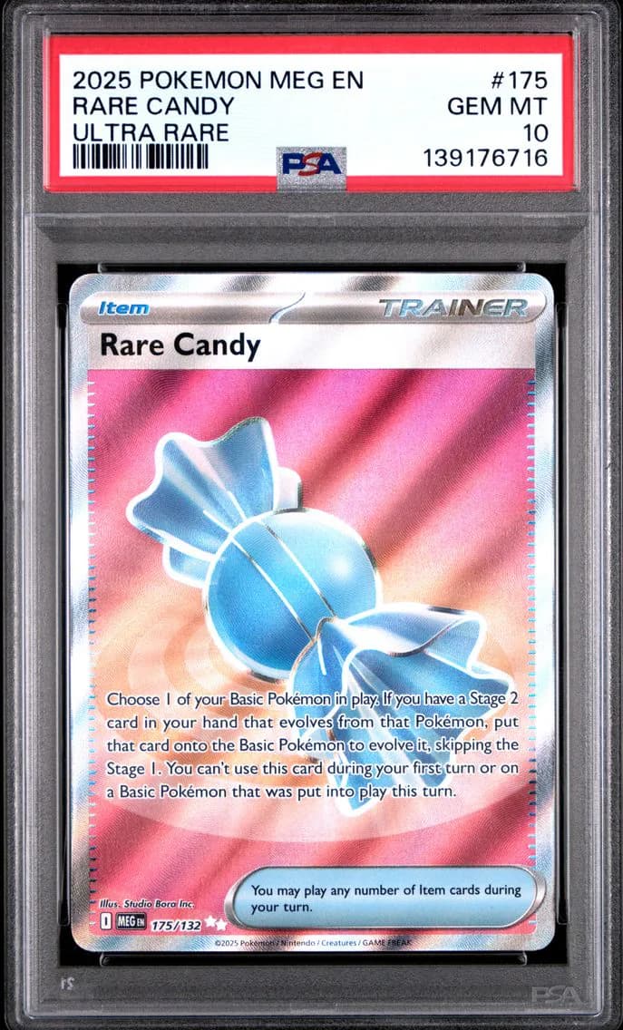 Rare Candy, Mega Evolution, PSA 10