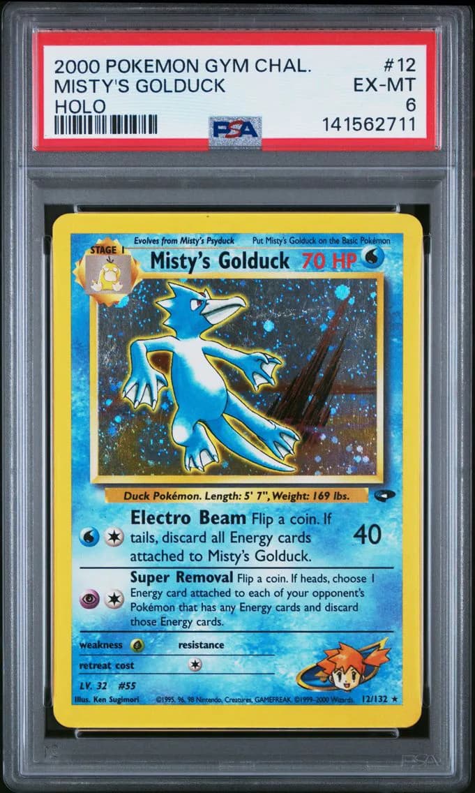 Misty's Golduck, Gym Challenge, PSA 6