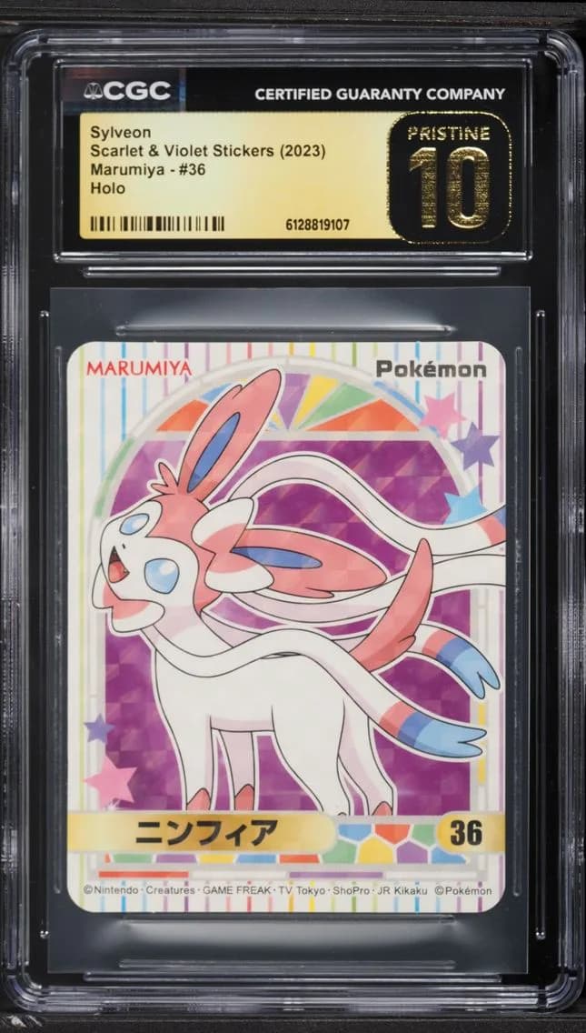 Sylveon, Scarlet & Violet Stickers (Marumiya Archway BG) - Japanese, CGC 10