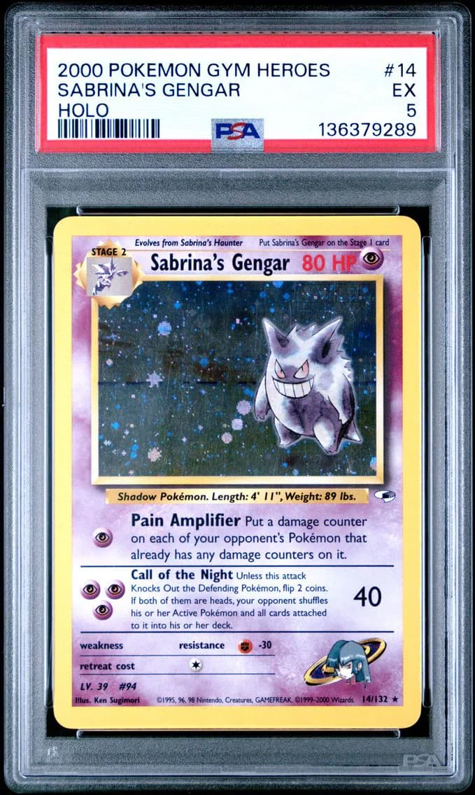 Sabrina's Gengar, Gym Heroes, PSA 5