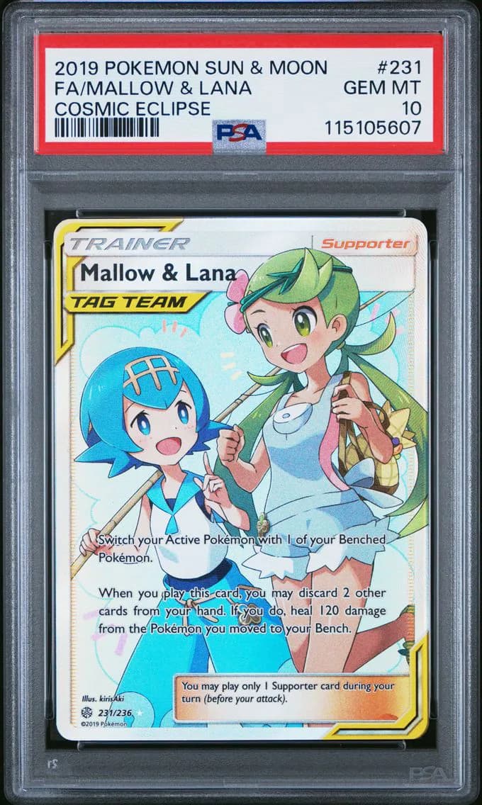 Mallow & Lana, Sun & Moon Cosmic Eclipse, PSA 10