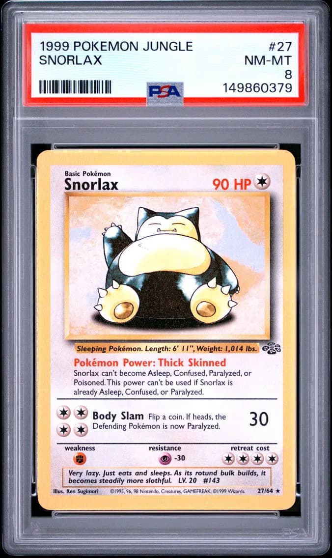 Snorlax, Jungle, PSA 8