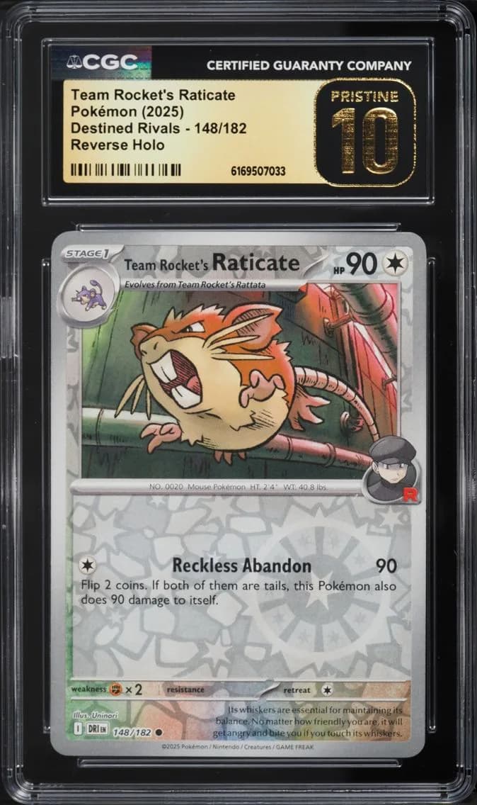 Team Rocket's Raticate, Destined Rivals, CGC 10