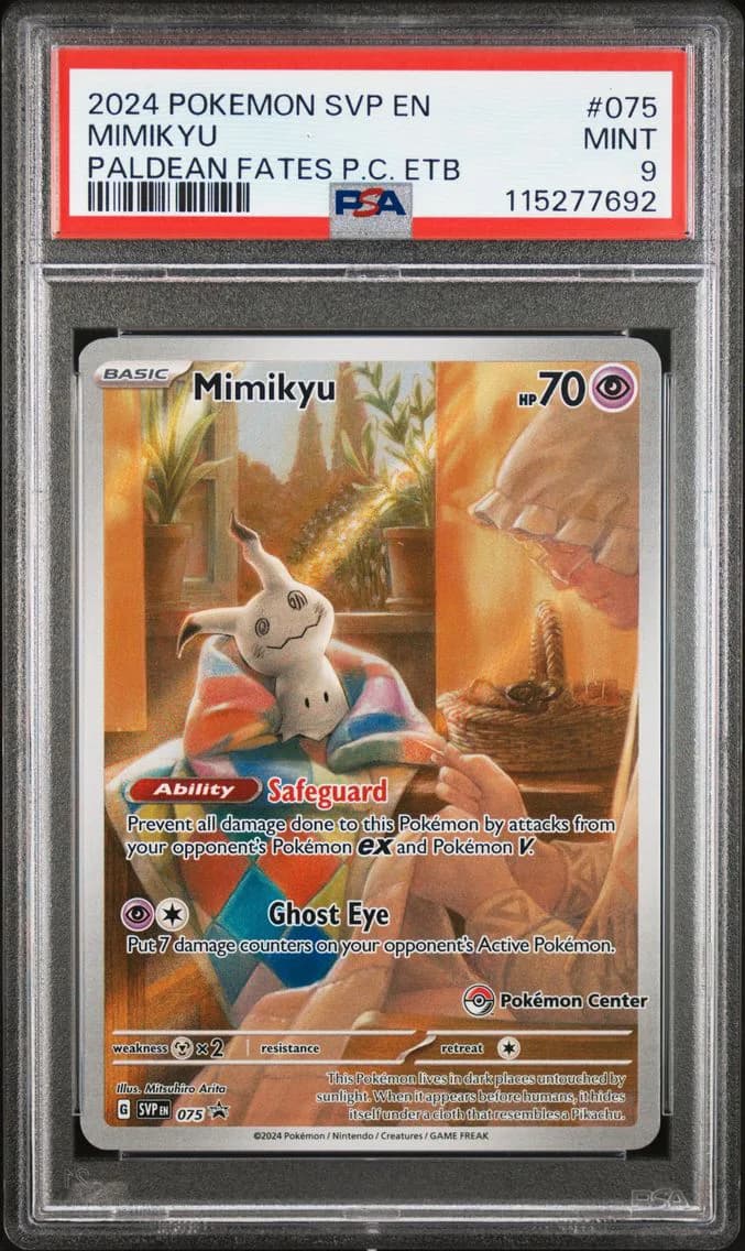 Mimikyu, SV Black Star Promo, PSA 9
