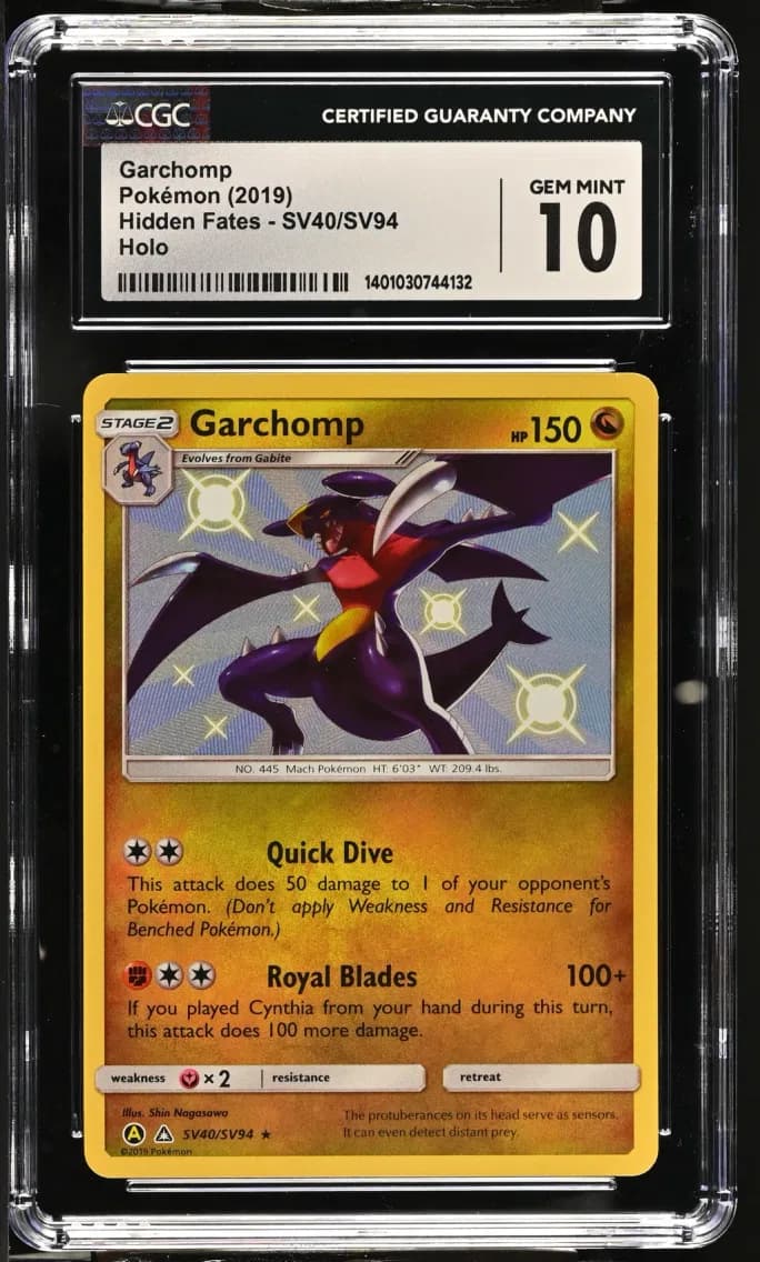 Garchomp, Hidden Fates, CGC 10