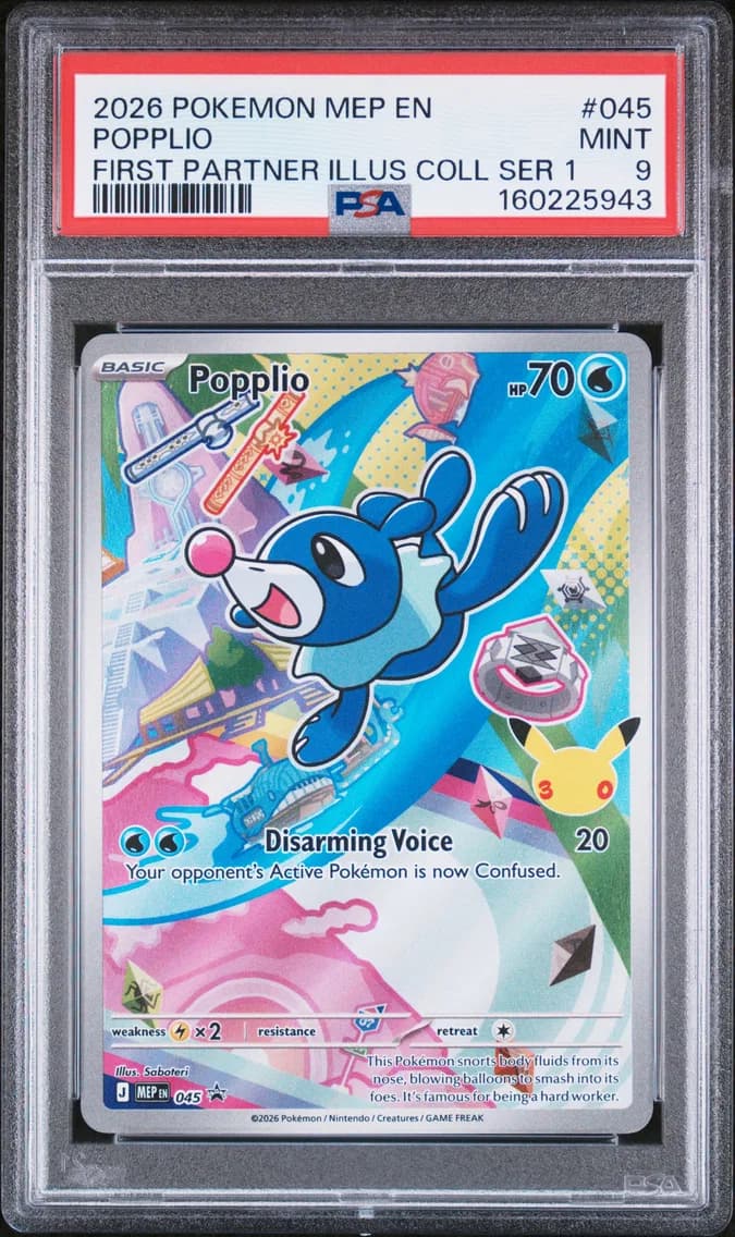 Popplio, Me Black Star Promo, PSA 9
